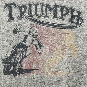 LUCKY BRAND GREY TRIUMPH MOTOCYCLE 1 SIZE LARGE